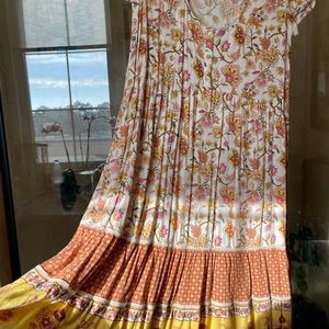 SPELL Portobello road babydoll midi dress